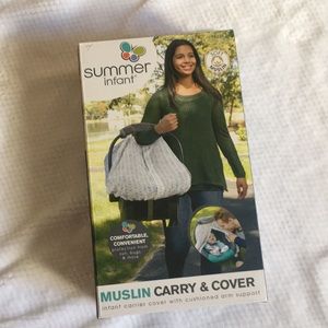 Infant Car Seat Cover with Cushioned Arm Support